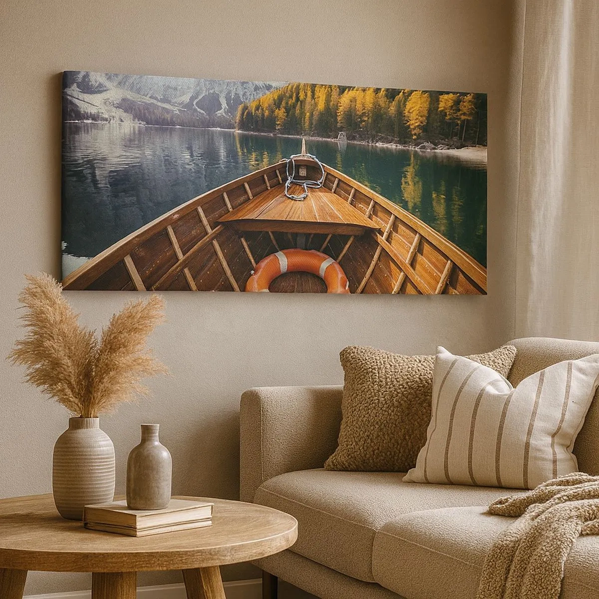 Bild auf Leinwand - Leinwandbild - Bergreise - 100x40 cm