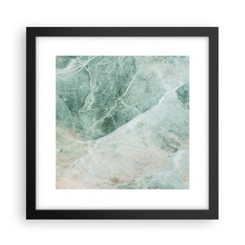 Poster in einem schwarzem Rahmen - Edle Kälte des Steins - 30x30 cm