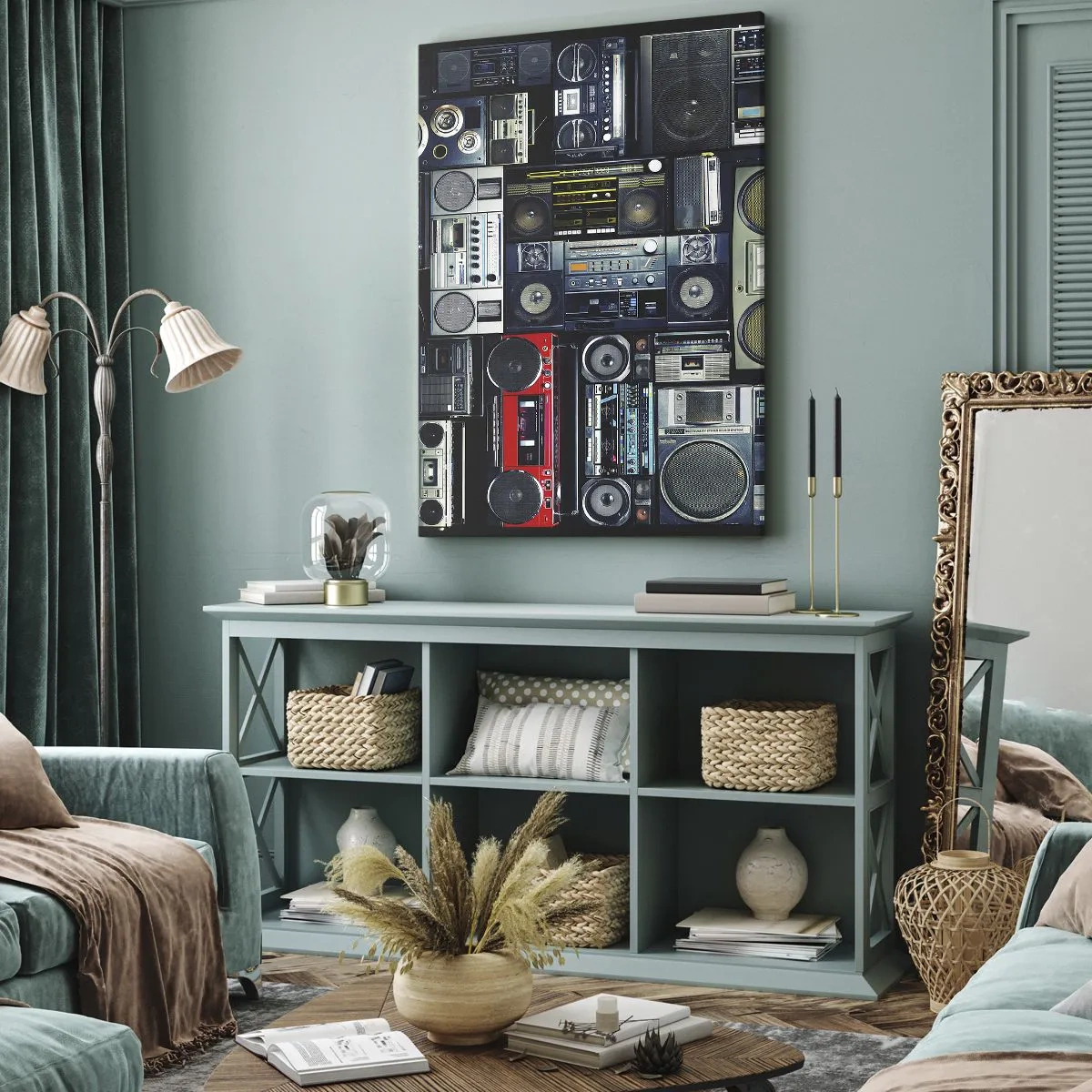 Bild auf Leinwand - Leinwandbild - Sehnsucht nach den 1980er Jahren - 55x100 cm