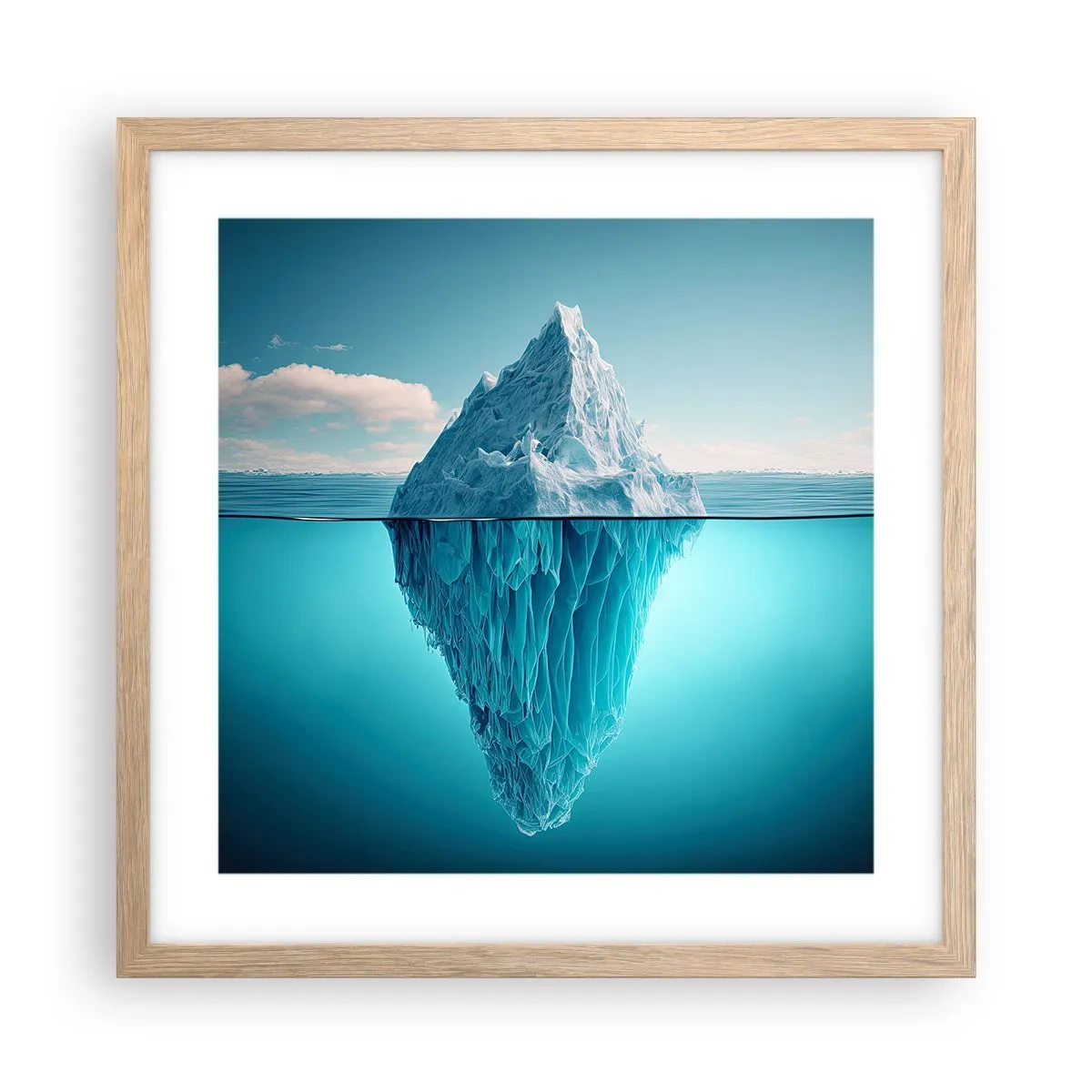 Poster in einem Rahmen aus heller Eiche - Königin des Eises - 40x40 cm