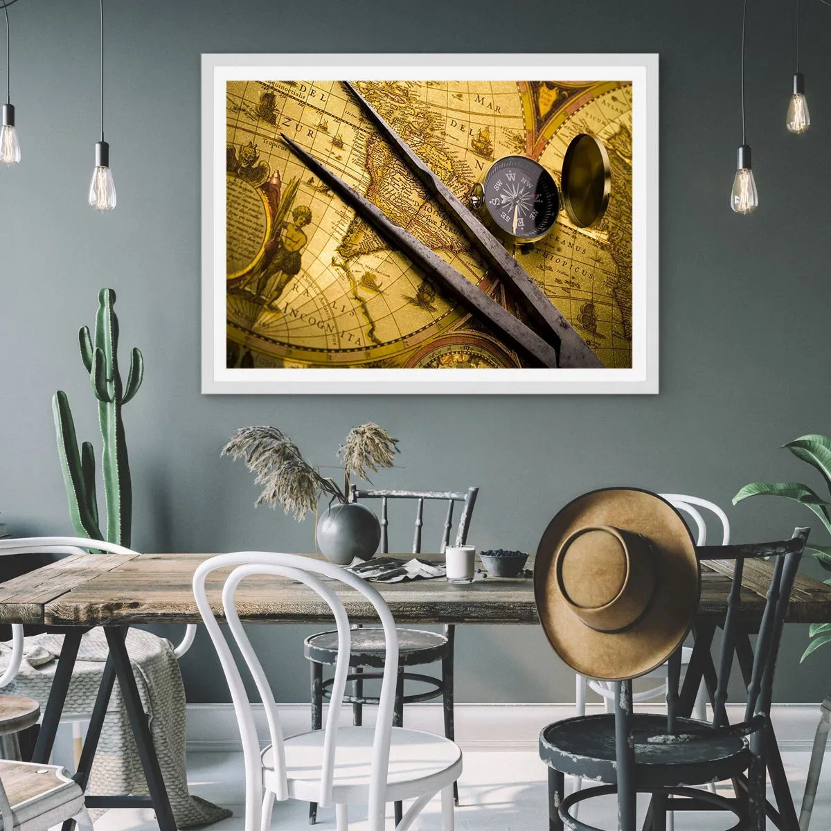 Poster in einem weißen Rahmen - Wo sind diese Schätze? - 40x30 cm