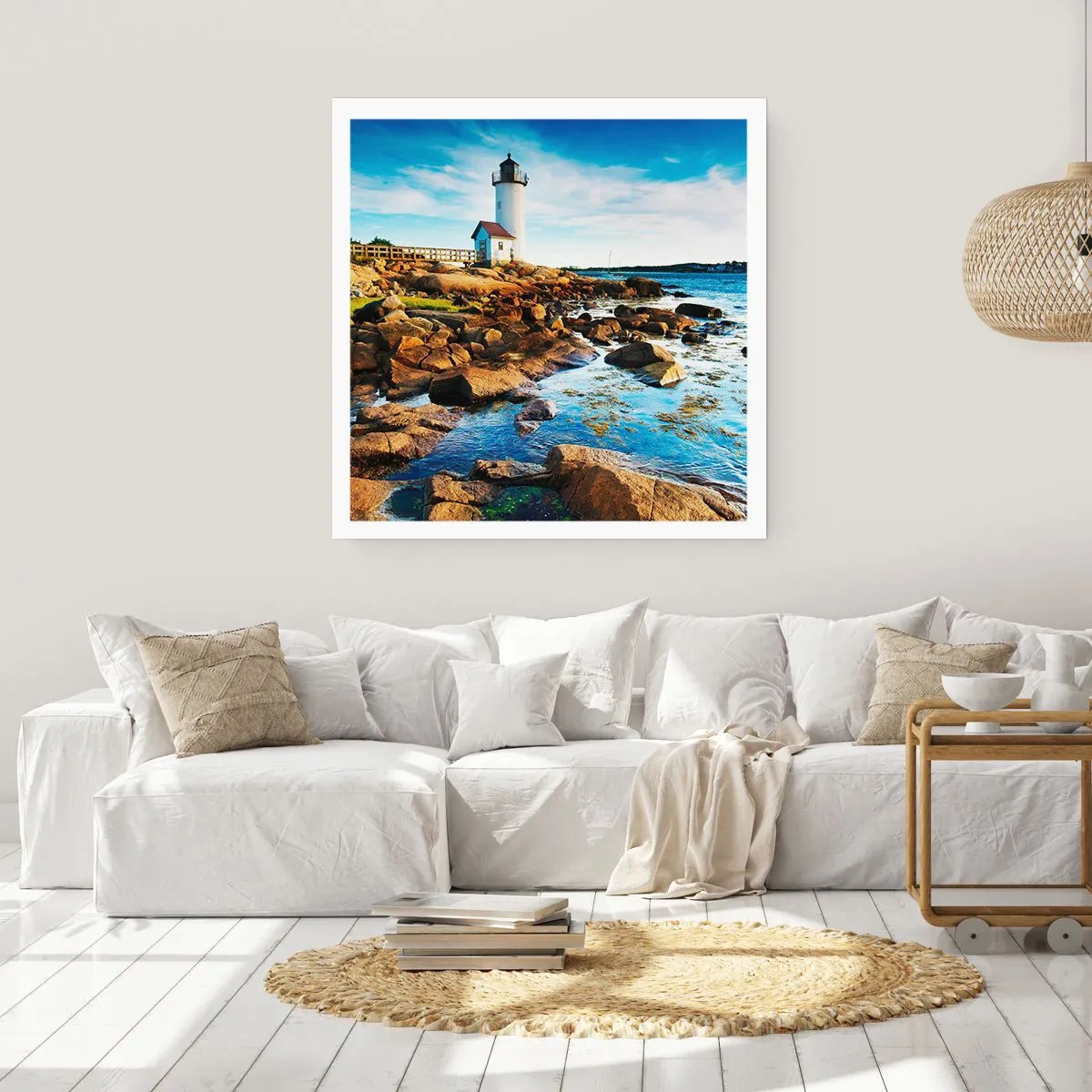 Poster - Komm glücklich zurück, ich warte - 40x40 cm