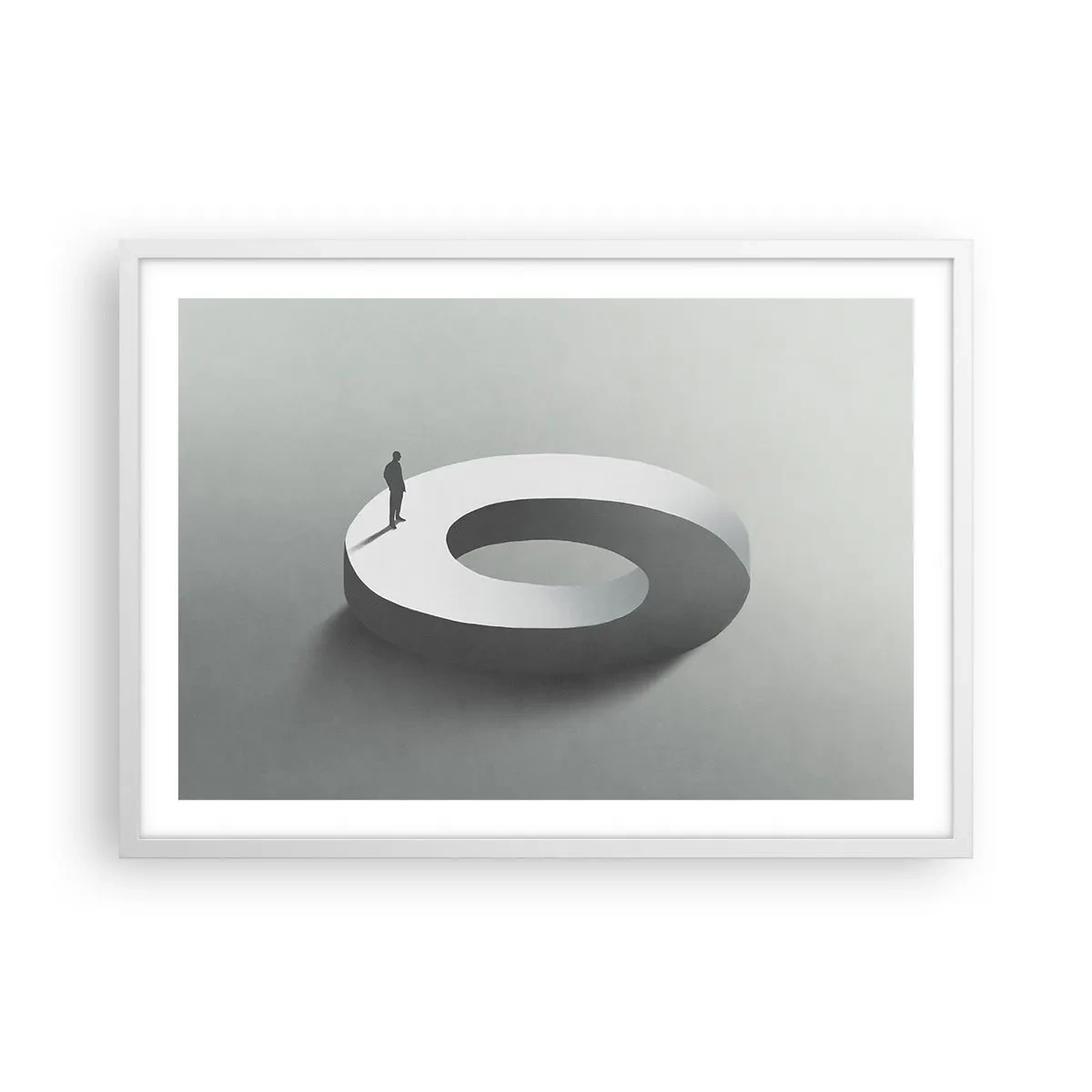 Poster in einem weißen Rahmen - Und wie soll man davon klug werden - 70x50 cm