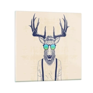 Glasbild - Bild auf glas - Wen hast du erwartet? - 70x70 cm