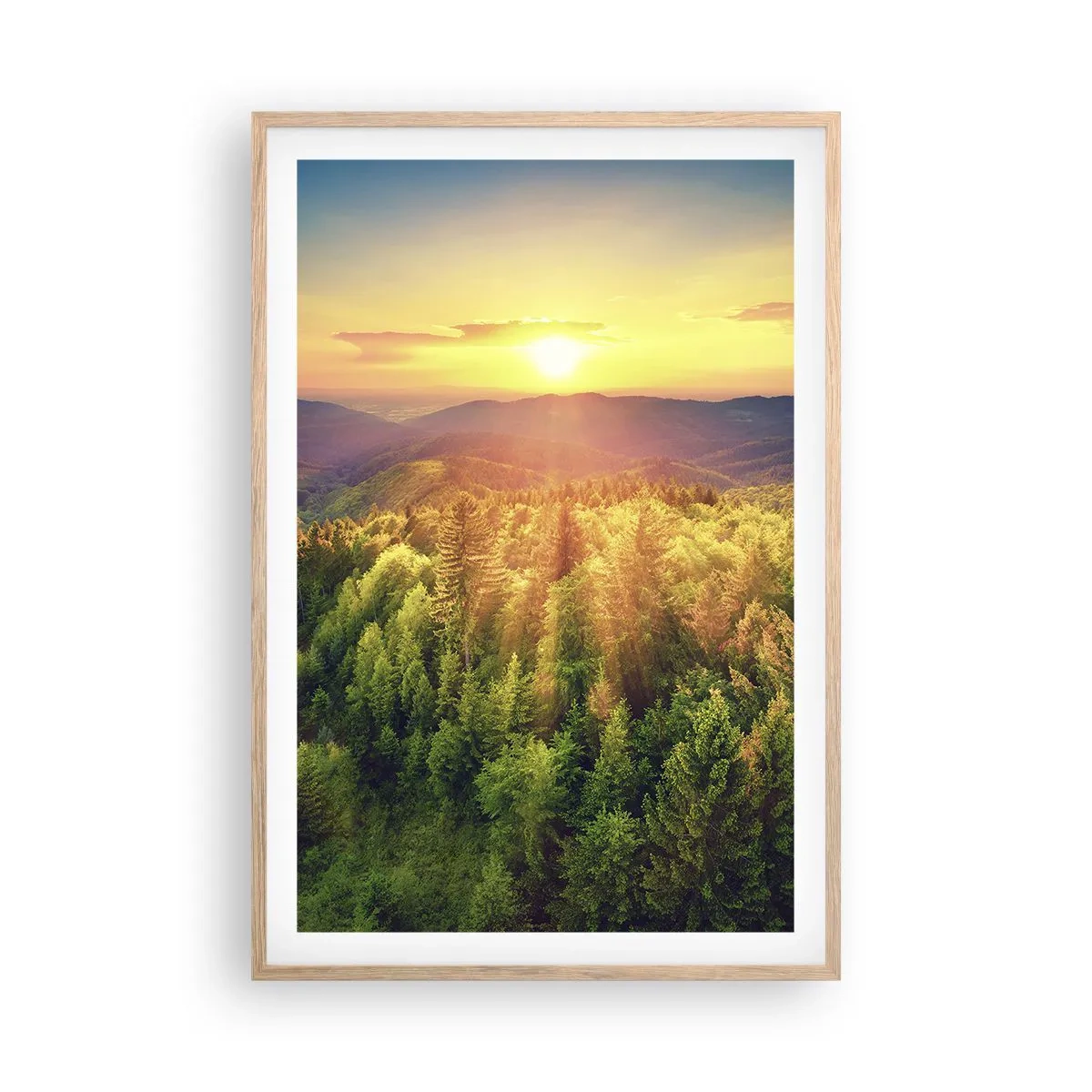 Poster in einem Rahmen aus heller Eiche - Scheitelpunkte und Spitzen - 61x91 cm