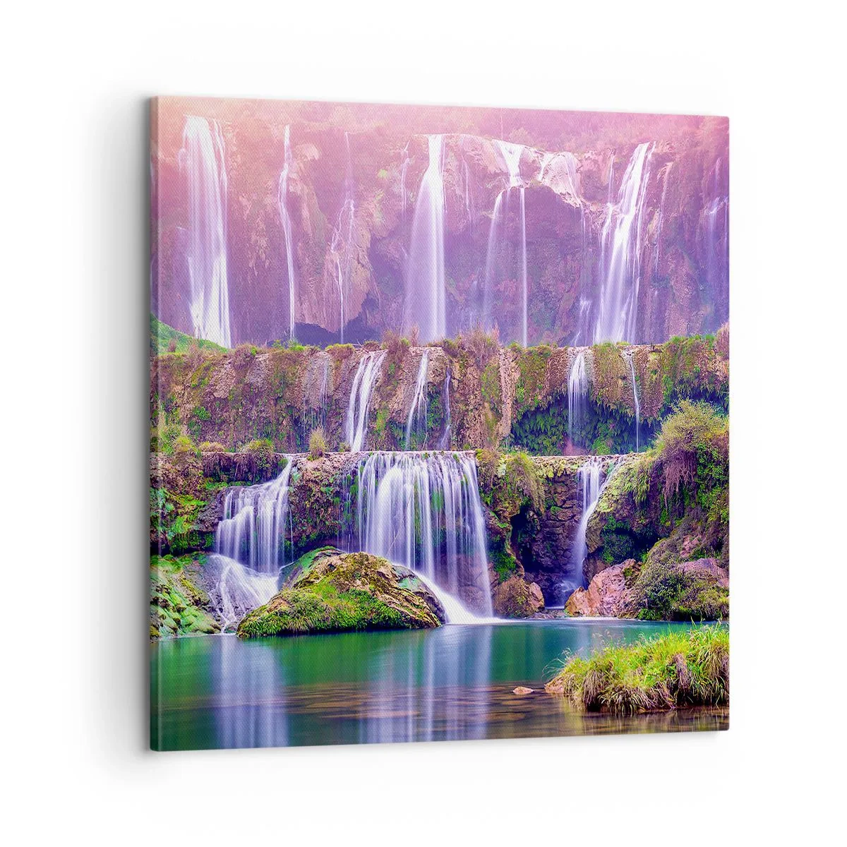 Bild auf Leinwand - Leinwandbild - Treppe zum Himmel - 60x60 cm