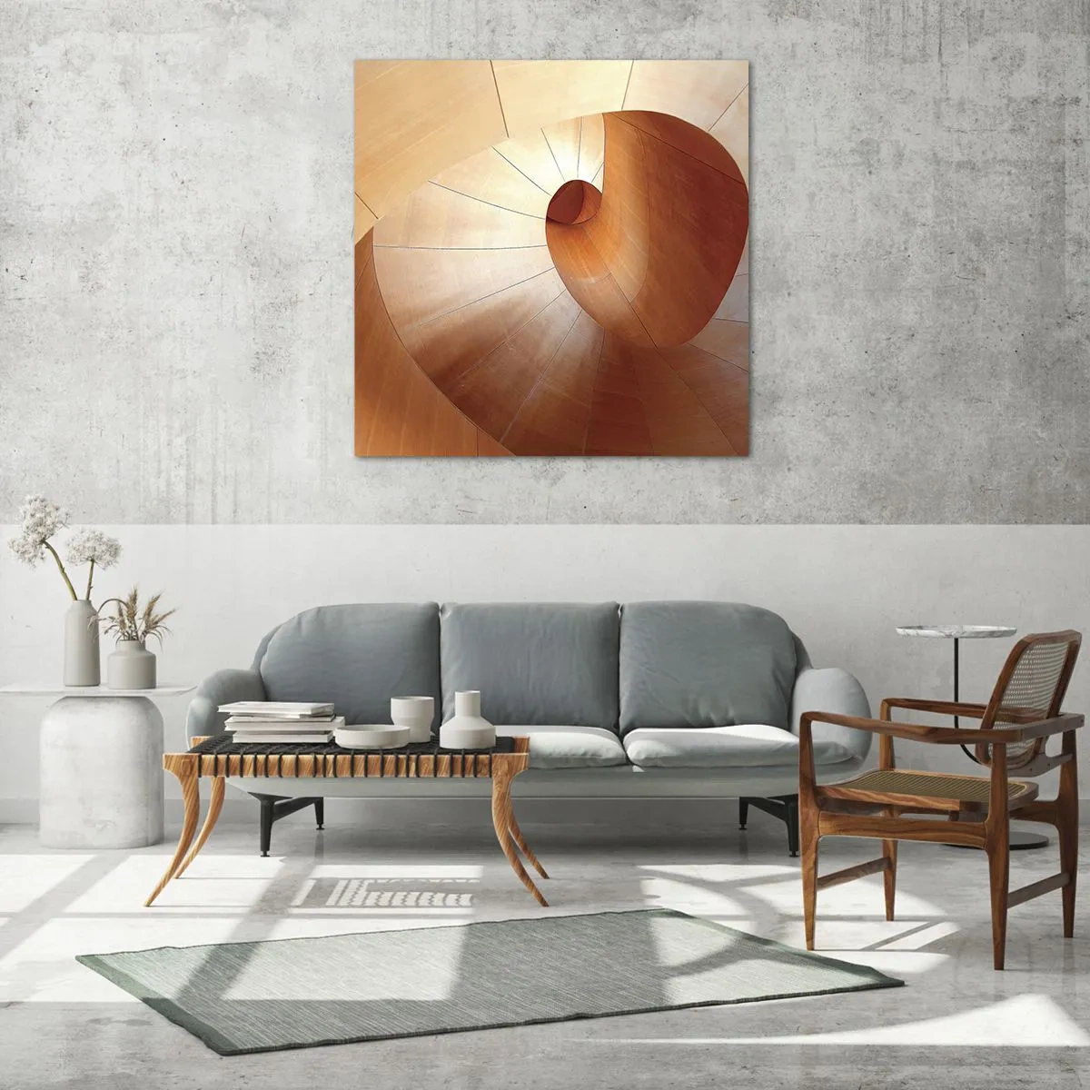 Glasbild - Bild auf glas - Architektonische Serpentine - 60x60 cm