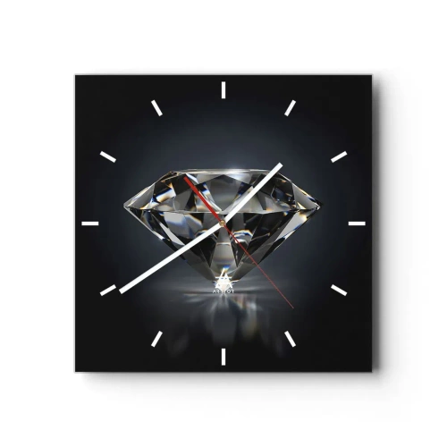 Wanduhr - Glasuhr - Beste Freundin - 40x40 cm