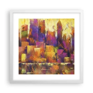 Poster in einem weißen Rahmen - Metropolitische Komposition - 40x40 cm
