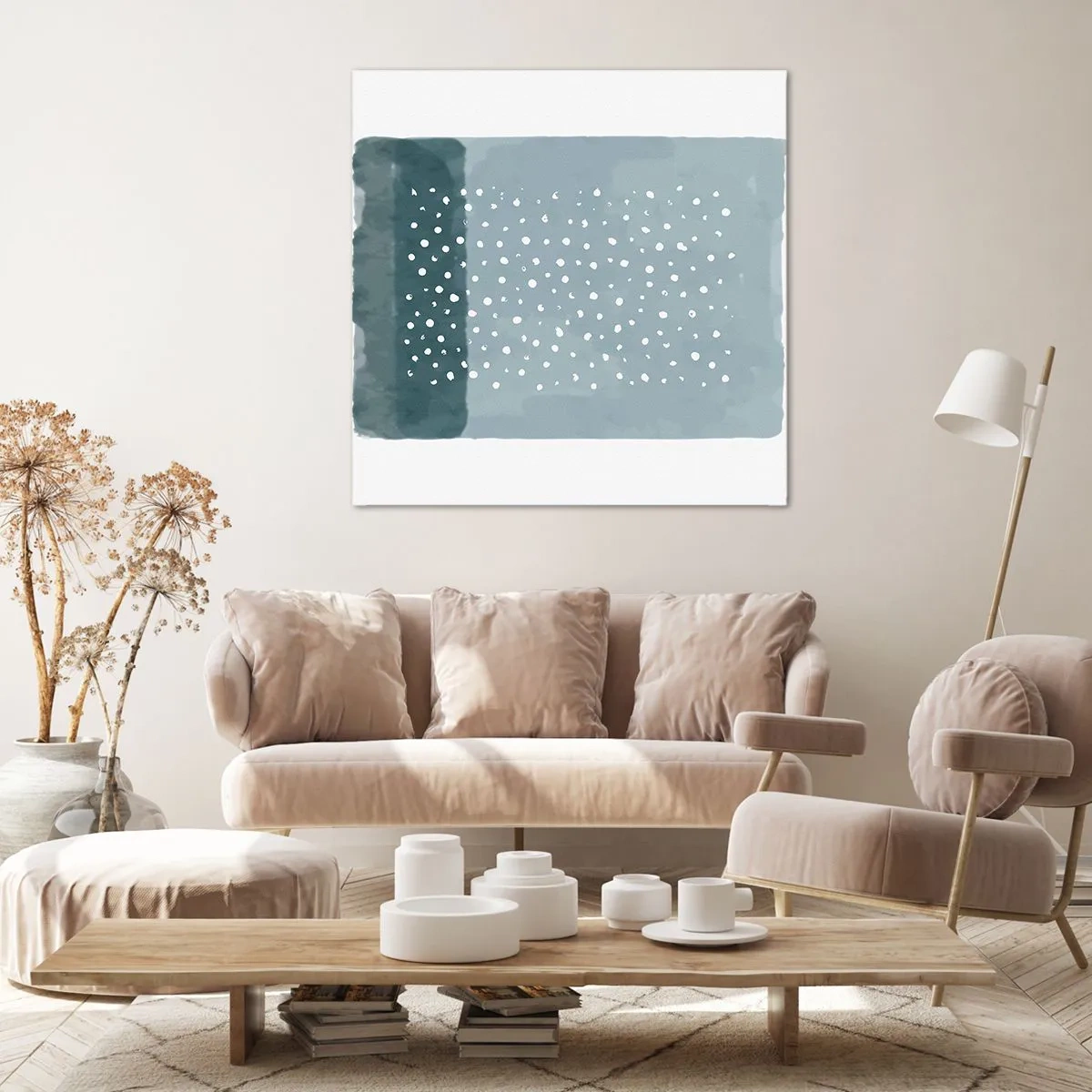 Bild auf Leinwand - Leinwandbild - Auf Blau gewachsen - 40x40 cm