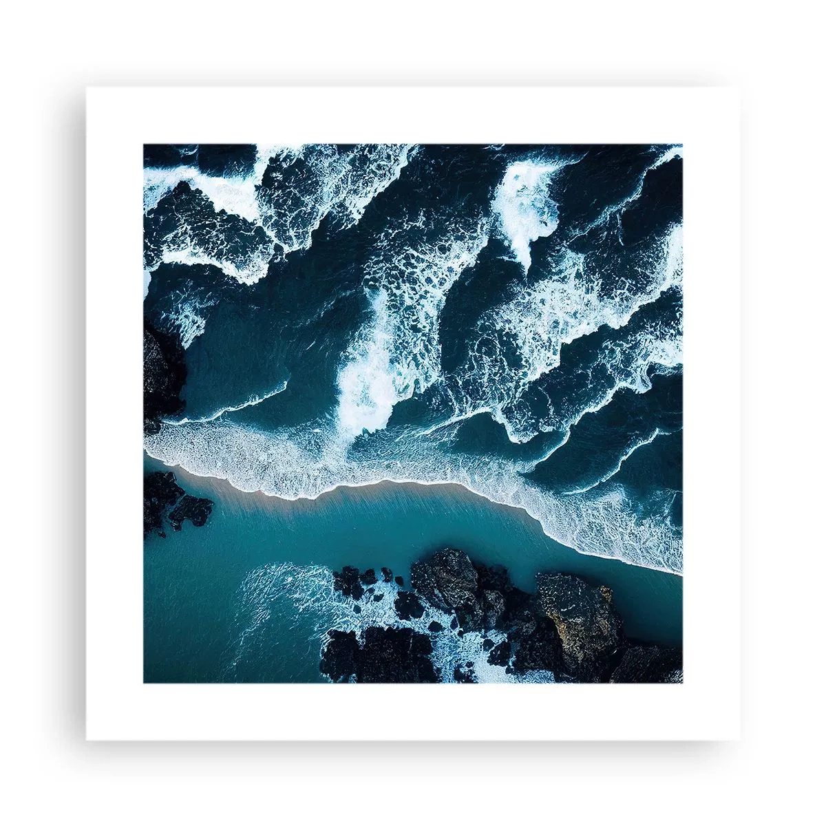 Poster - In Wellen gehüllt - 40x40 cm