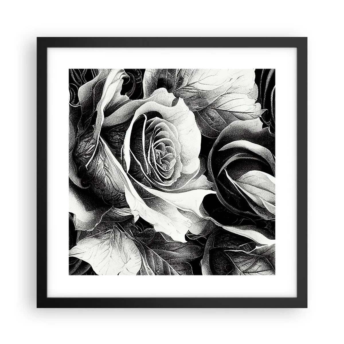 Poster in einem schwarzem Rahmen - Immer Königin - 40x40 cm