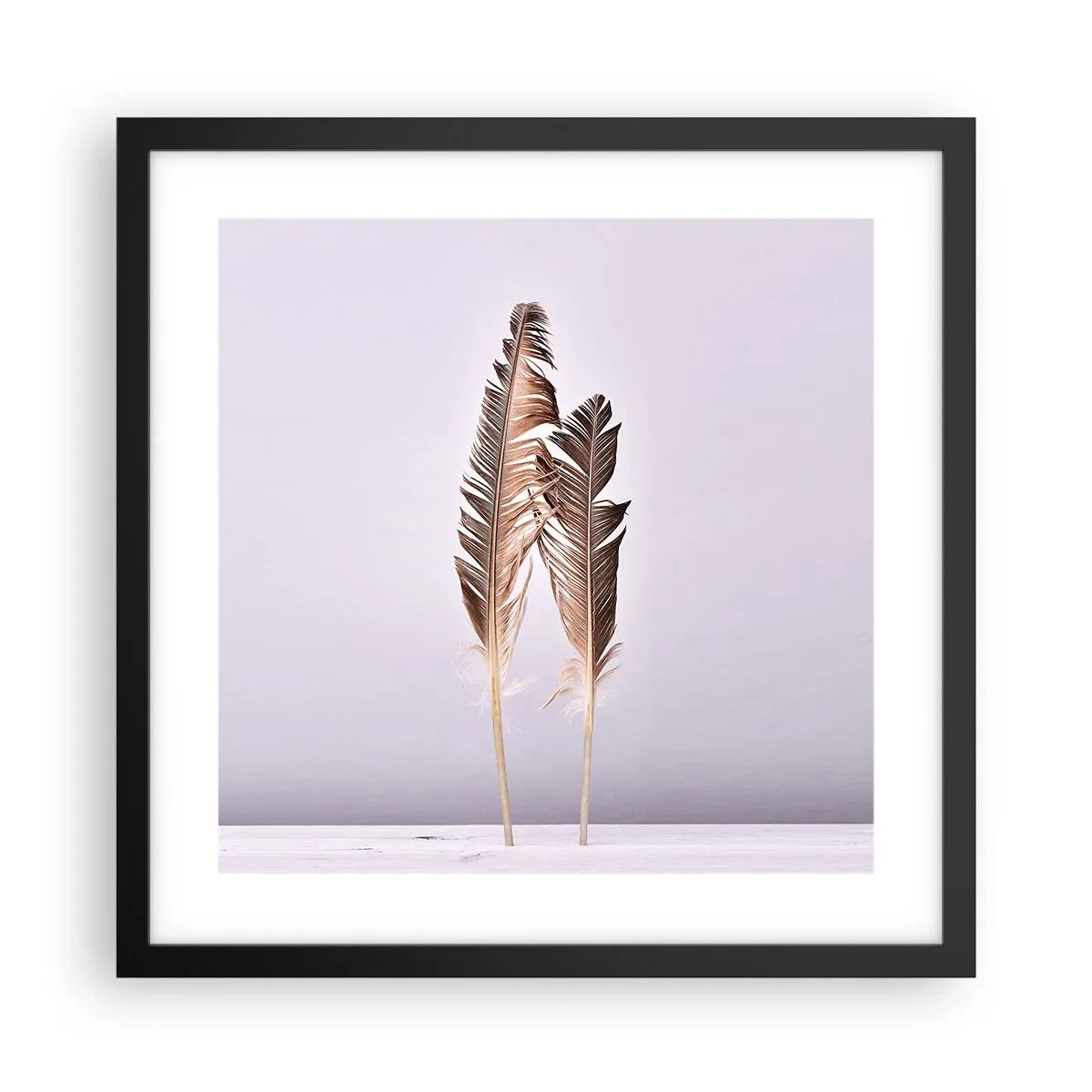 Poster in einem schwarzem Rahmen - Gegen das Nichts - 40x40 cm