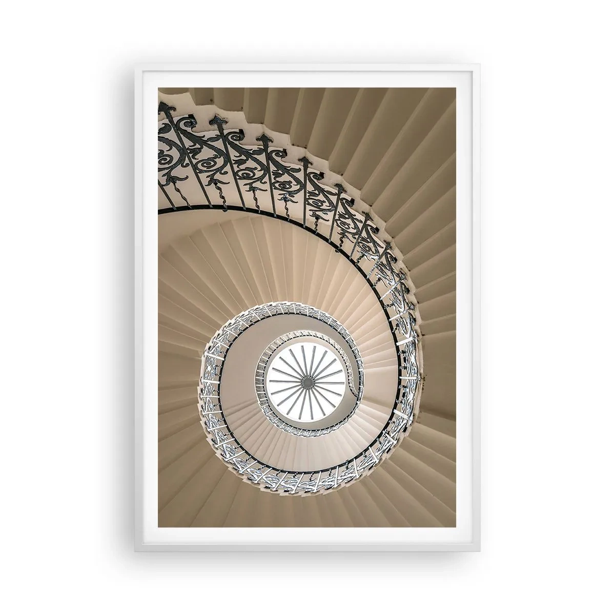 Poster in einem weißen Rahmen - Im Inneren der Muschel - 70x100 cm