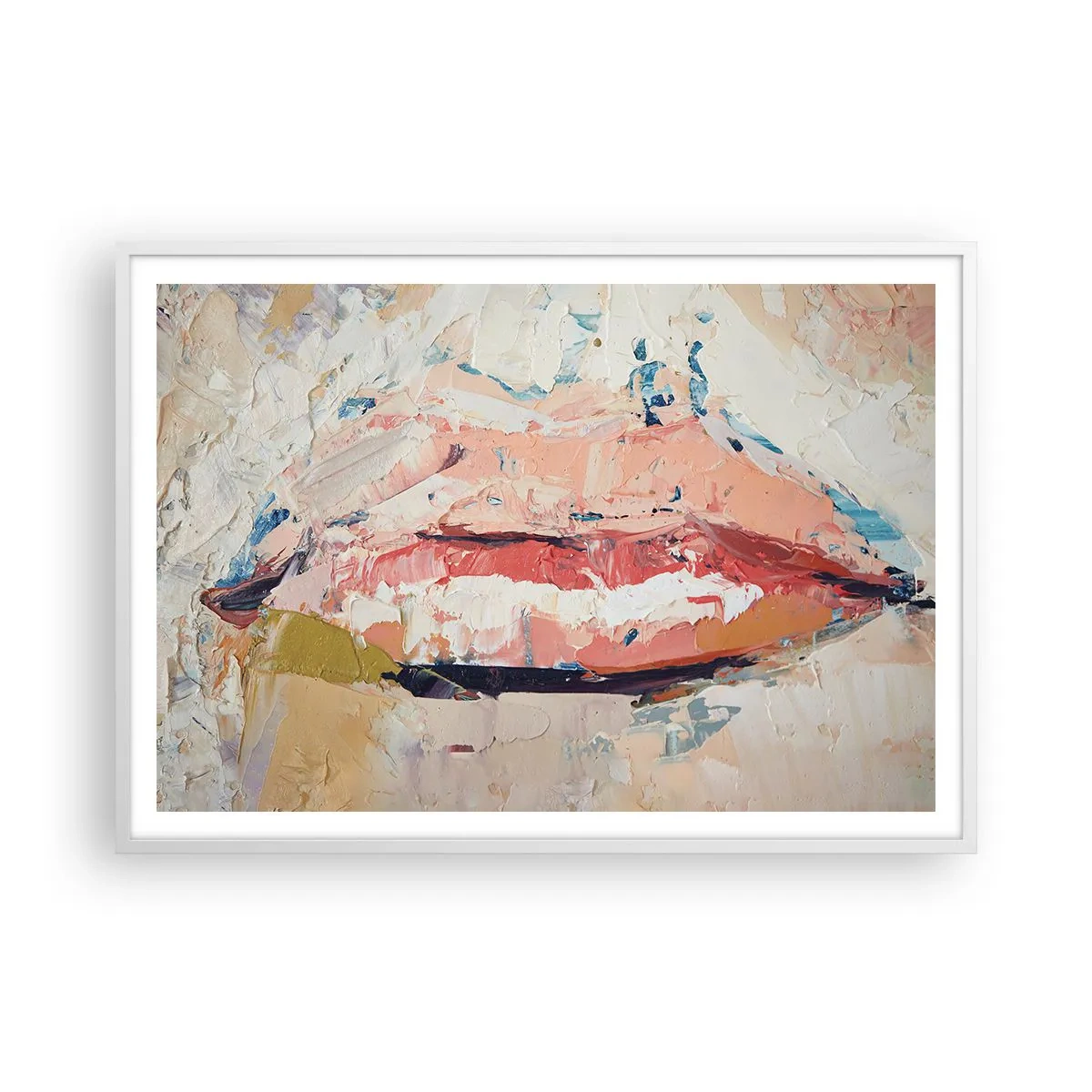 Poster in einem weißen Rahmen - Es weckt die Sinne - 100x70 cm