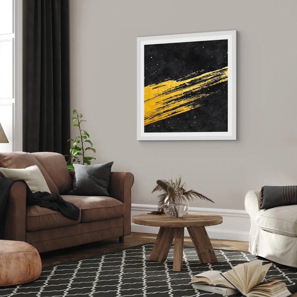 Poster in einem weißen Rahmen - Sprung in den Hyperraum - 60x60 cm