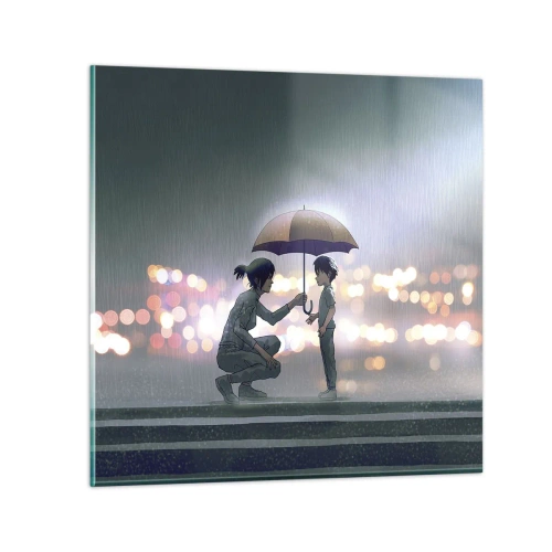 Glasbild - Bild auf glas - Und jetzt ist alles in Ordnung - 40x40 cm