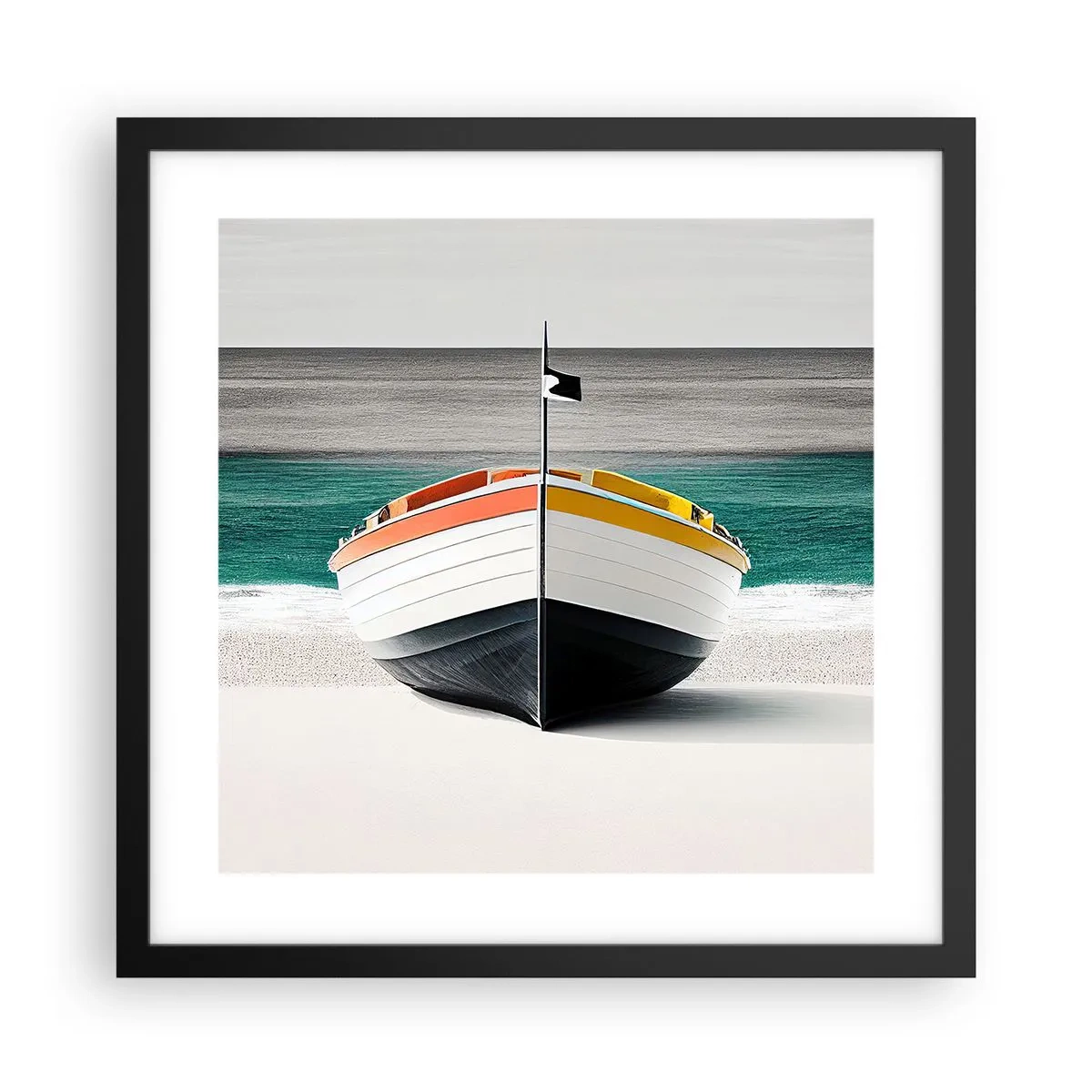 Poster in einem schwarzem Rahmen - An seinem Platz - 40x40 cm