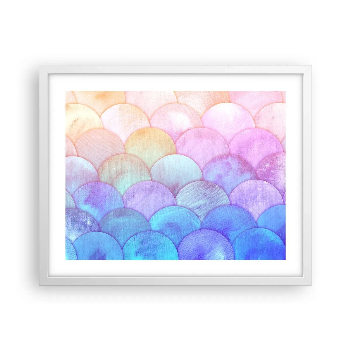 Poster in einem weißen Rahmen - Perlenschuppe - 50x40 cm