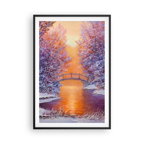 Poster in einem schwarzem Rahmen - Treffen wir uns hier - 61x91 cm