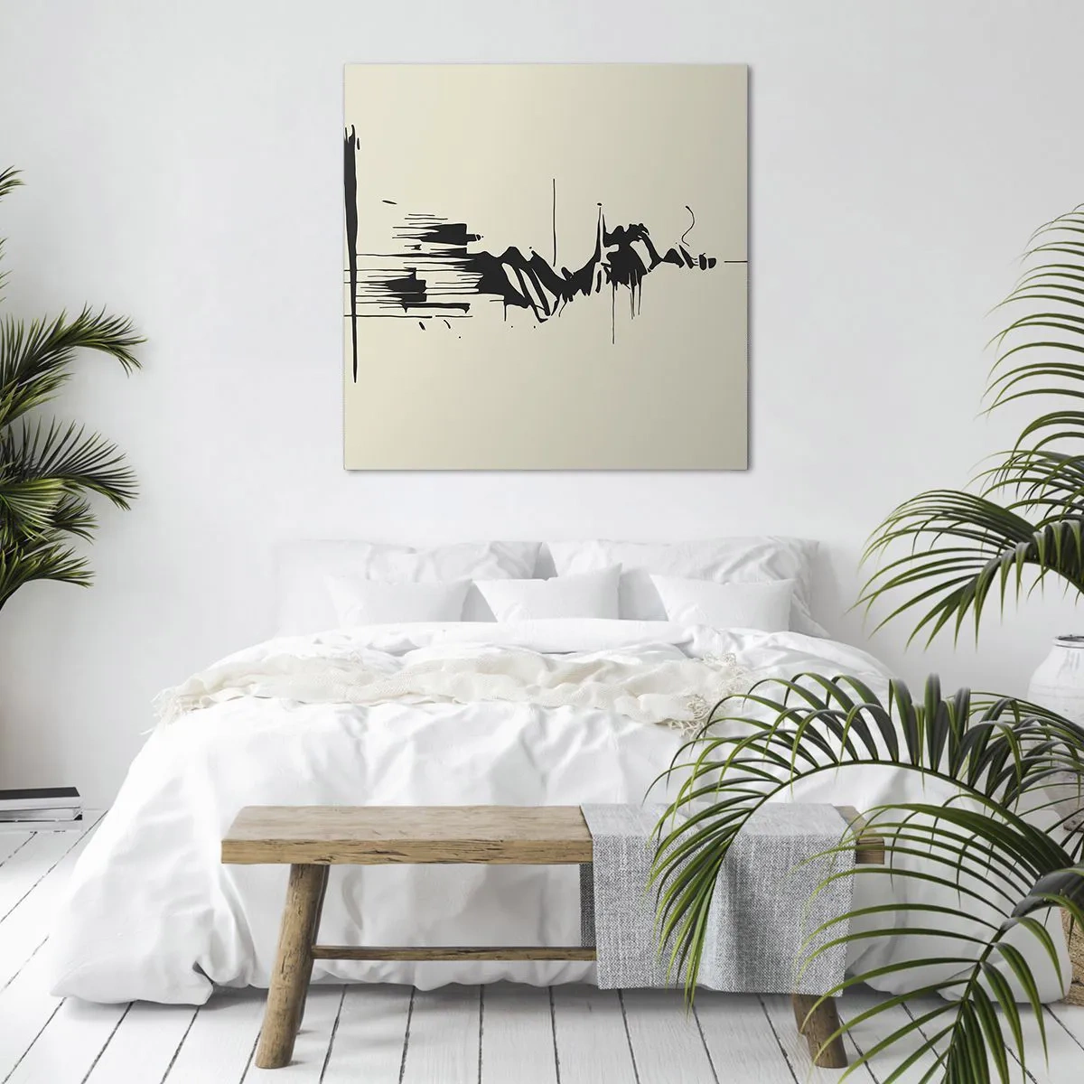 Bild auf Leinwand - Leinwandbild - Hastige Abstraktion - 70x70 cm