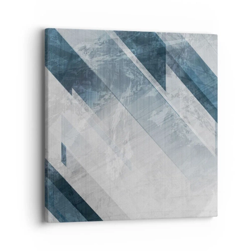 Bild auf Leinwand - Leinwandbild - Räumliche Komposition - graue Bewegung - 40x40 cm