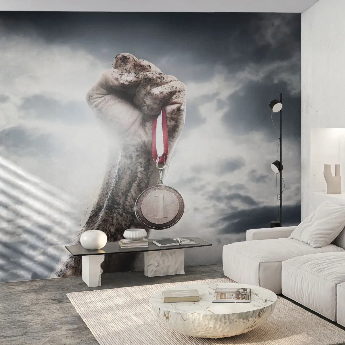 Fototapete Premium Canvas - Per aspera ad astra - Sport, Sportmedaille, 3D - 450x315 cm