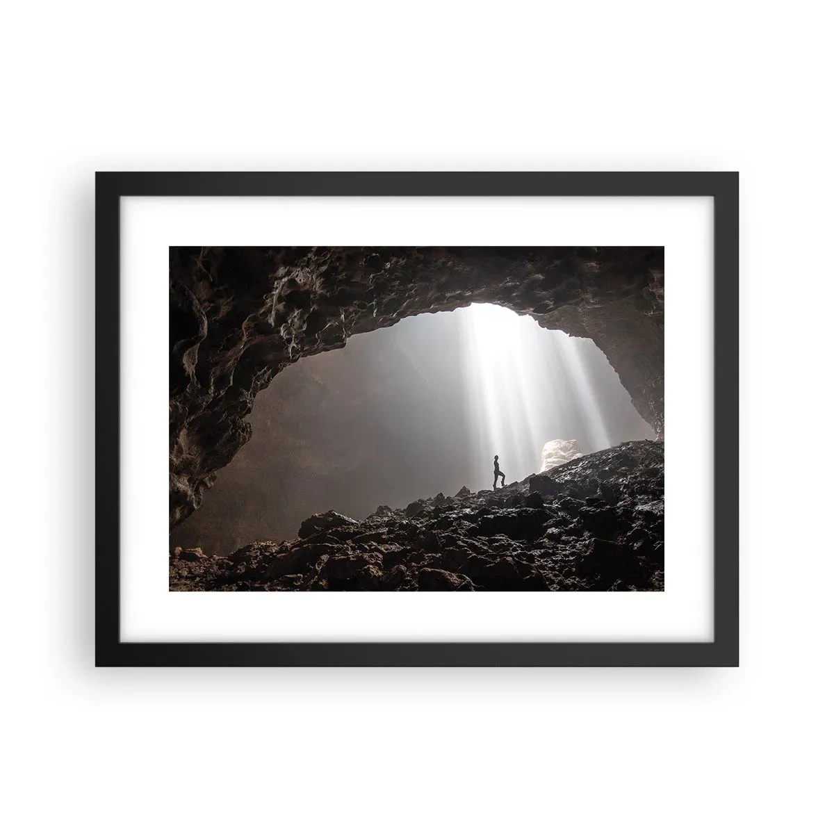 Poster in einem schwarzem Rahmen - Die leuchtende Grotte - 40x30 cm
