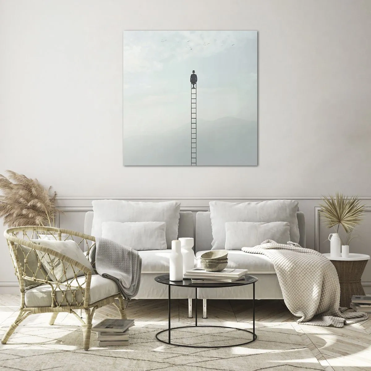 Glasbild - Bild auf glas - Erhebe dich darüber! - 60x60 cm