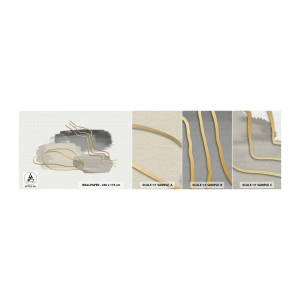 Fototapeten Muster Selbstklebend Deluxe Sticker - Dauer und Bewegung - Abstraktion, Stück, Gold - 100x30 cm