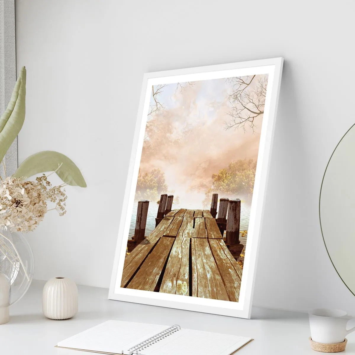 Poster in einem weißen Rahmen - Die milde Traurigkeit des Herbstes - 30x40 cm