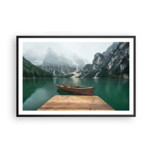 Poster in einem schwarzem Rahmen - Und die stolzen Felsen der Stirn - 91x61 cm