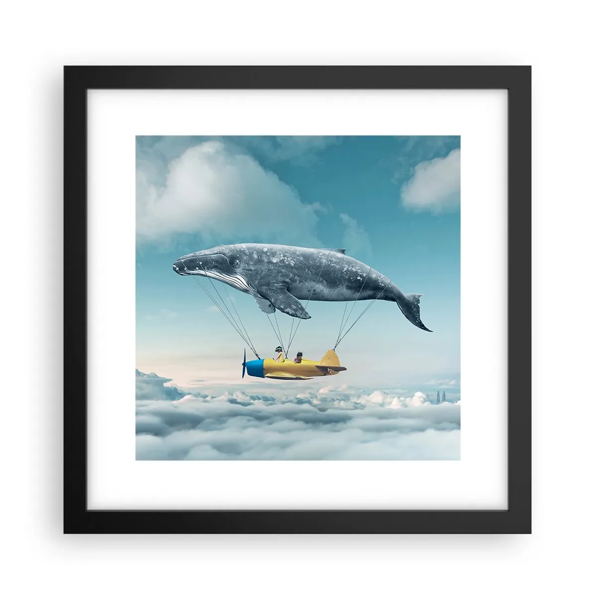 Poster in einem schwarzem Rahmen - Warum nicht? - 30x30 cm