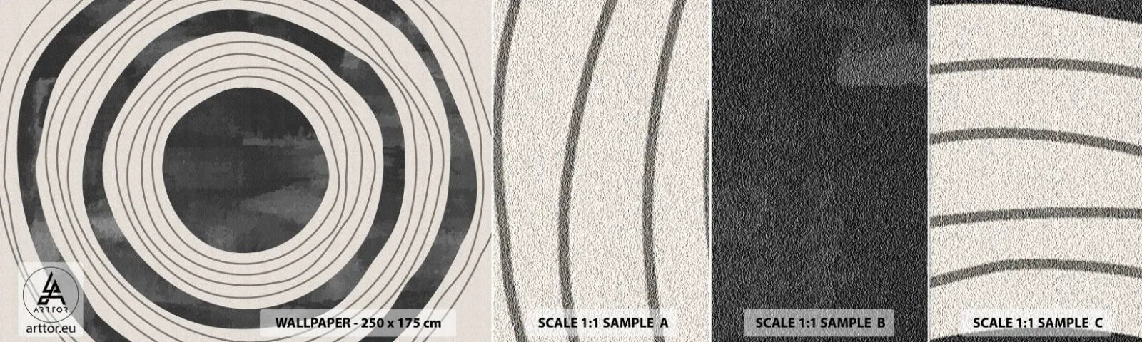 Fototapetenmuster Standard Eco - Auf den Punkt gebracht - Räder, Minimalismus, Alt - 100x30 cm