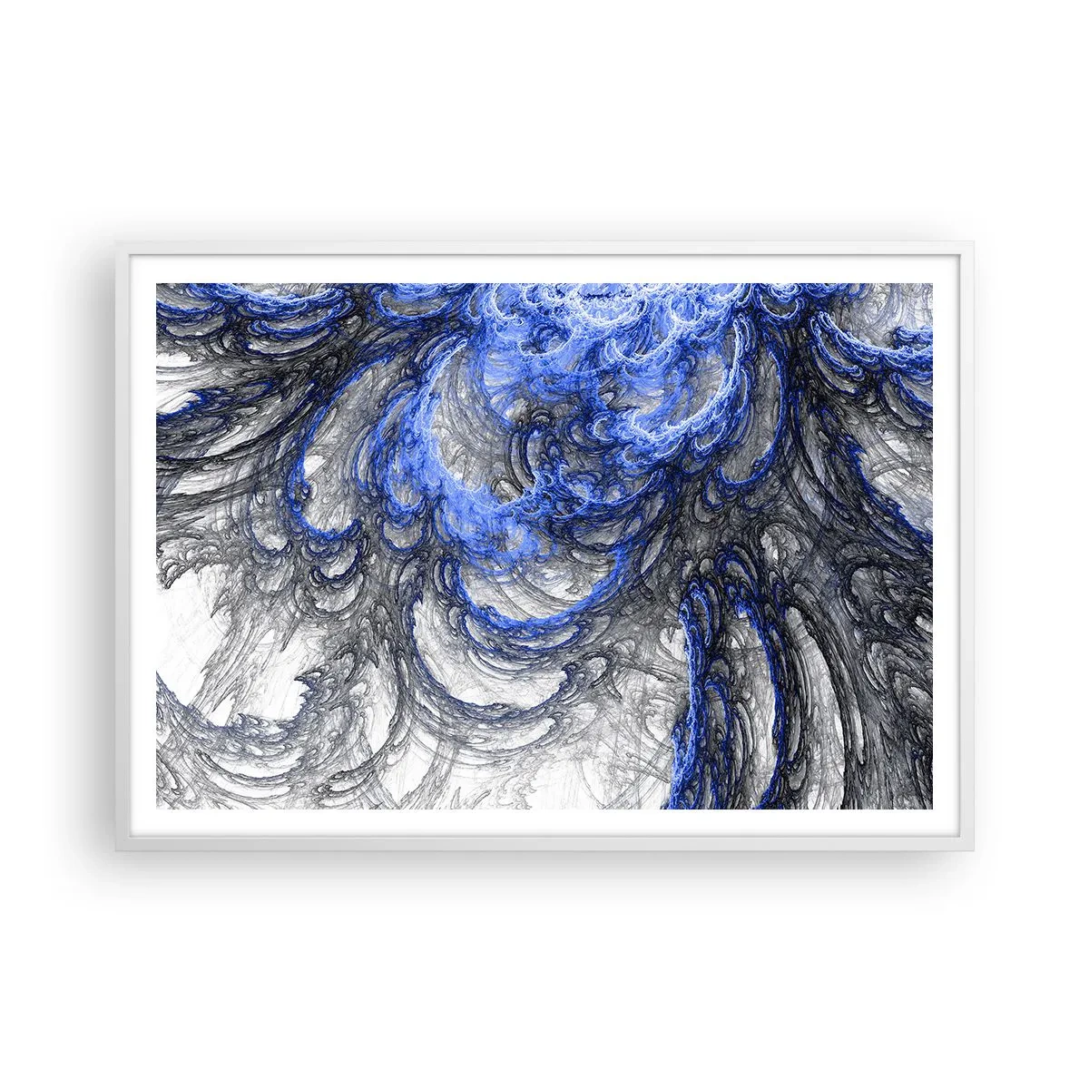 Poster in einem weißen Rahmen - Die Geburt einer Welle - 100x70 cm
