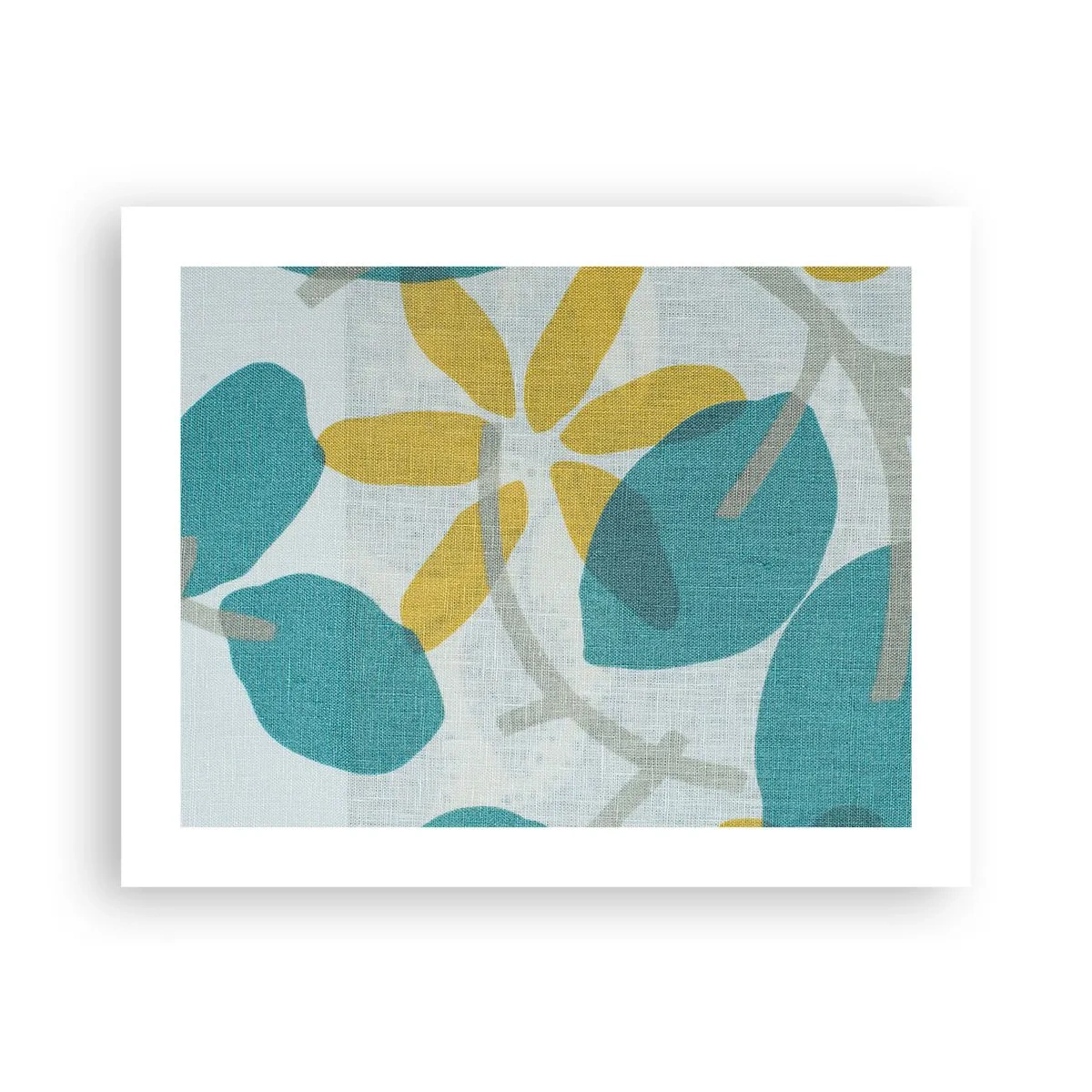 Poster - Unter den azurblauen Blättern - 50x40 cm