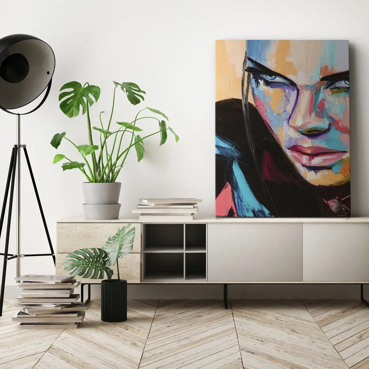 Bild auf Leinwand - Leinwandbild - Wild im Herzen - 45x80 cm