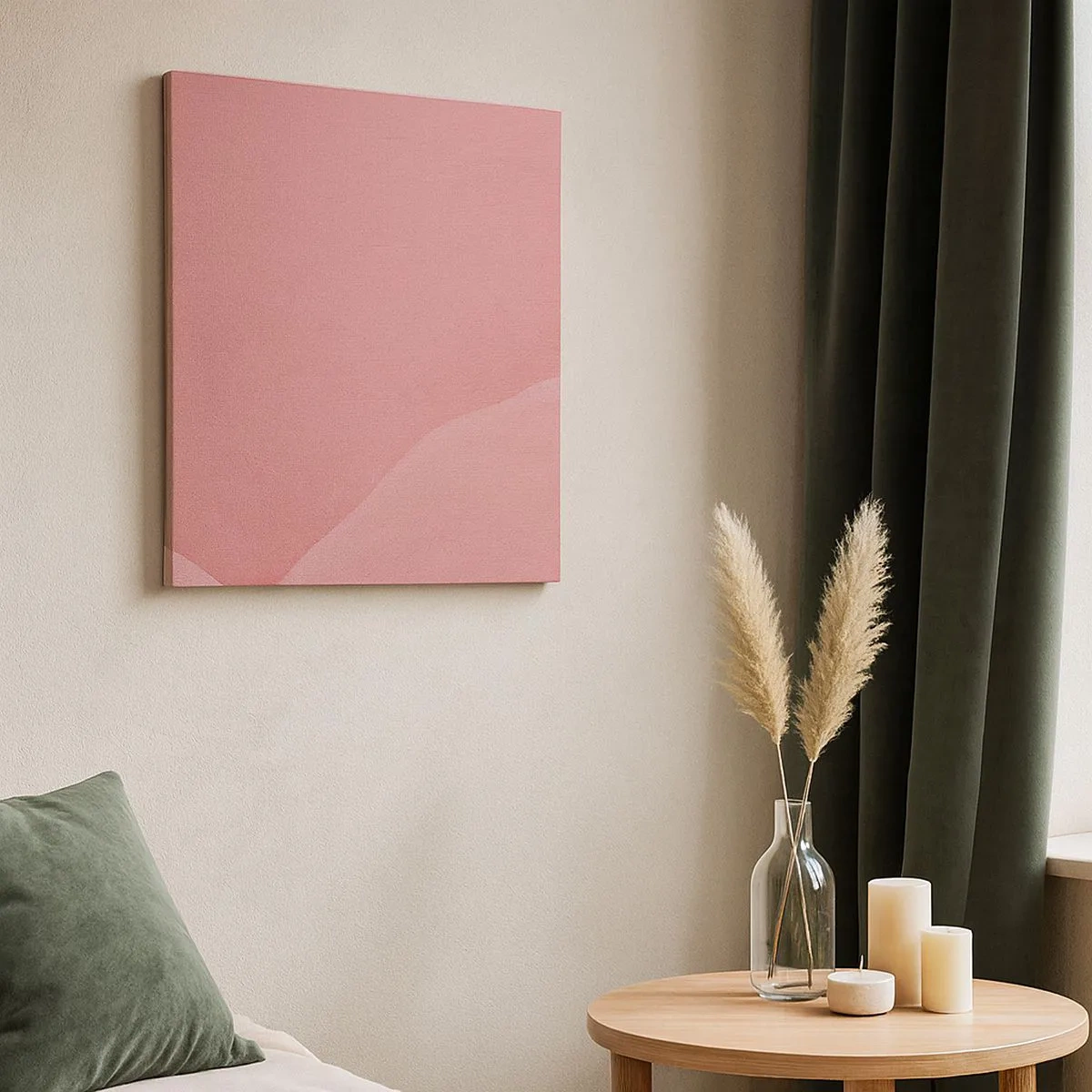 Bild auf Leinwand - Leinwandbild - Organische Komposition in Rosa - 30x30 cm