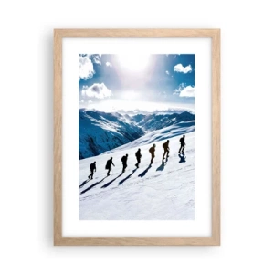 Poster in einem Rahmen aus heller Eiche - Das Team der Eroberer - 30x40 cm