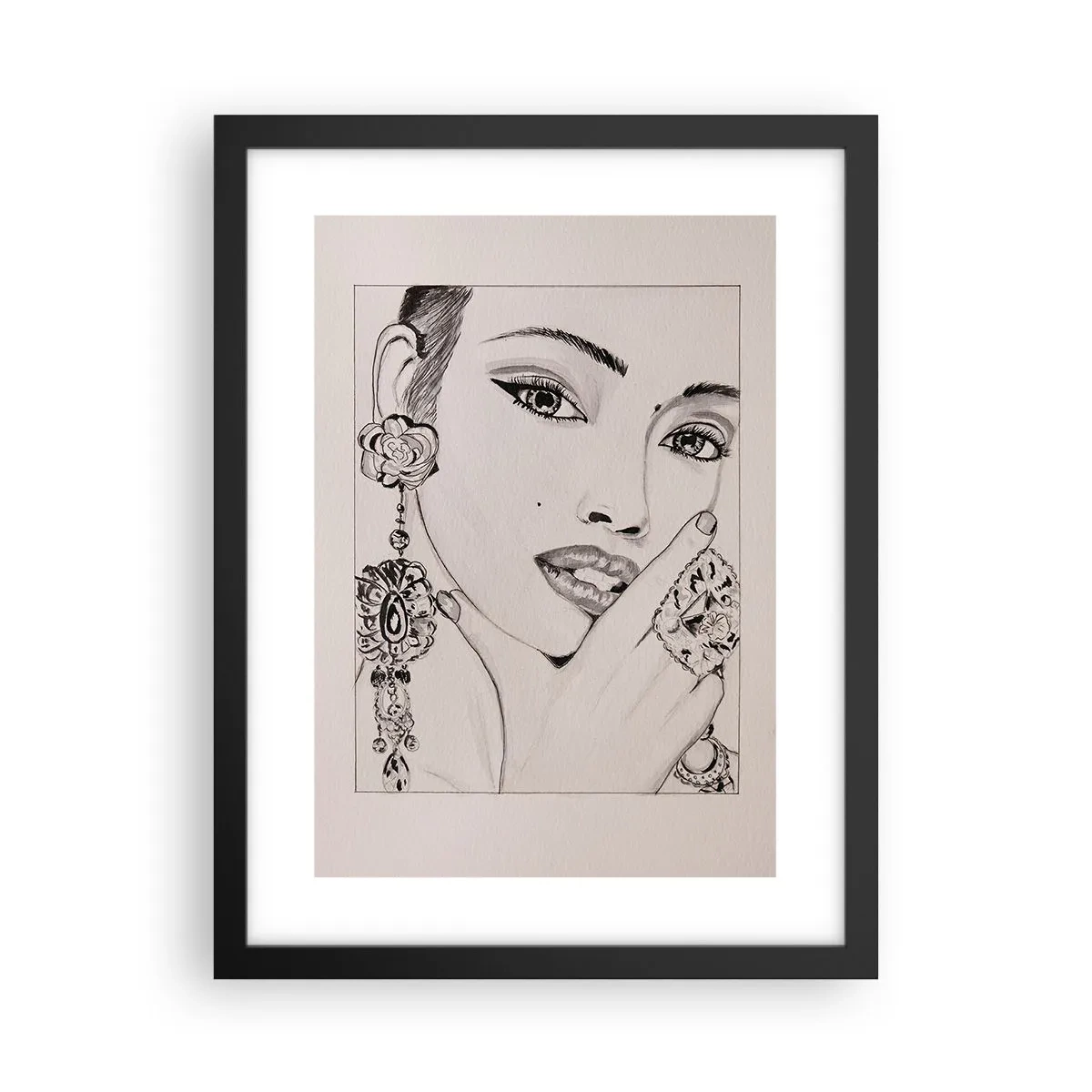 Poster in einem schwarzem Rahmen - Das schönste Juwel - 30x40 cm