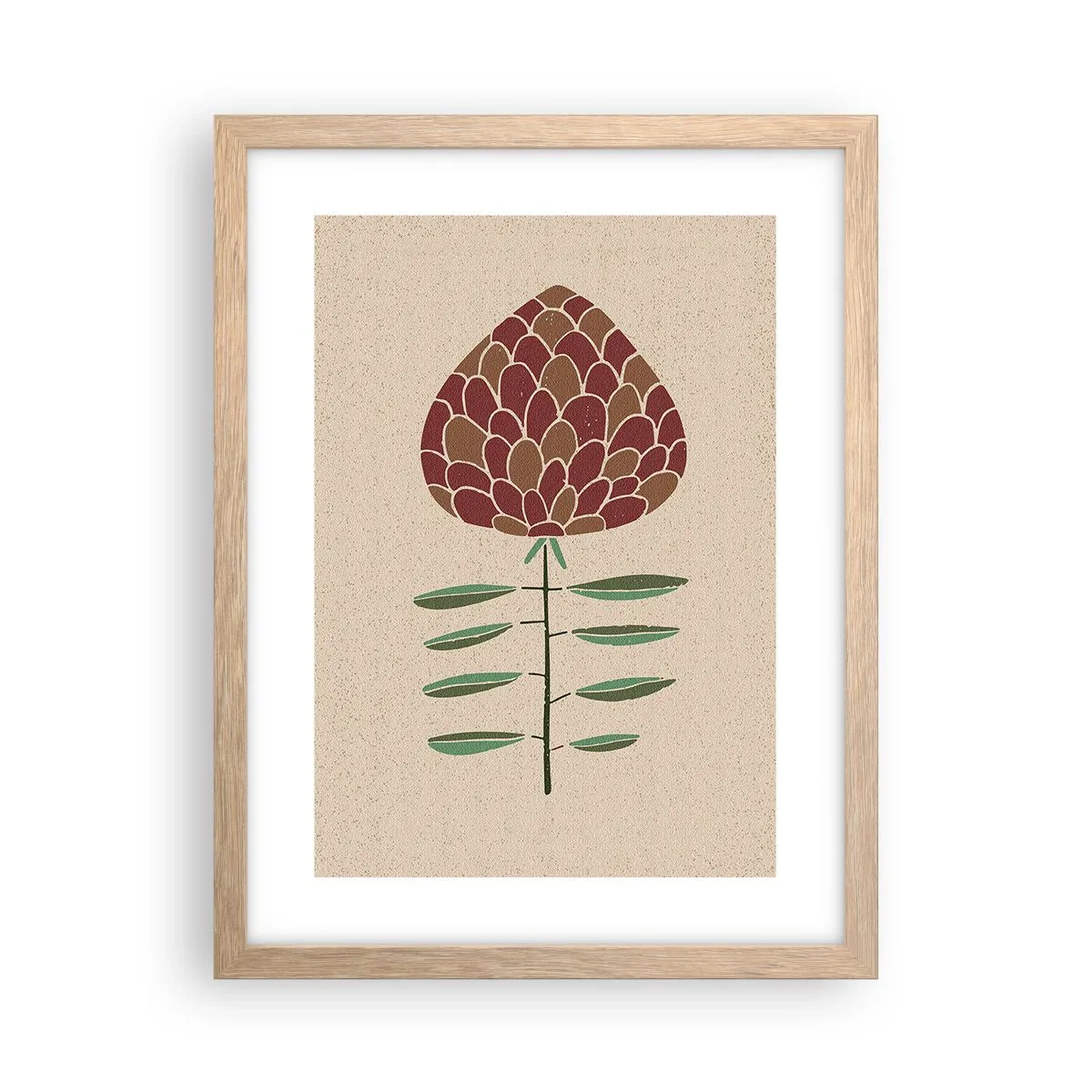 Poster in einem Rahmen aus heller Eiche - Was für ein großs Tier - 30x40 cm