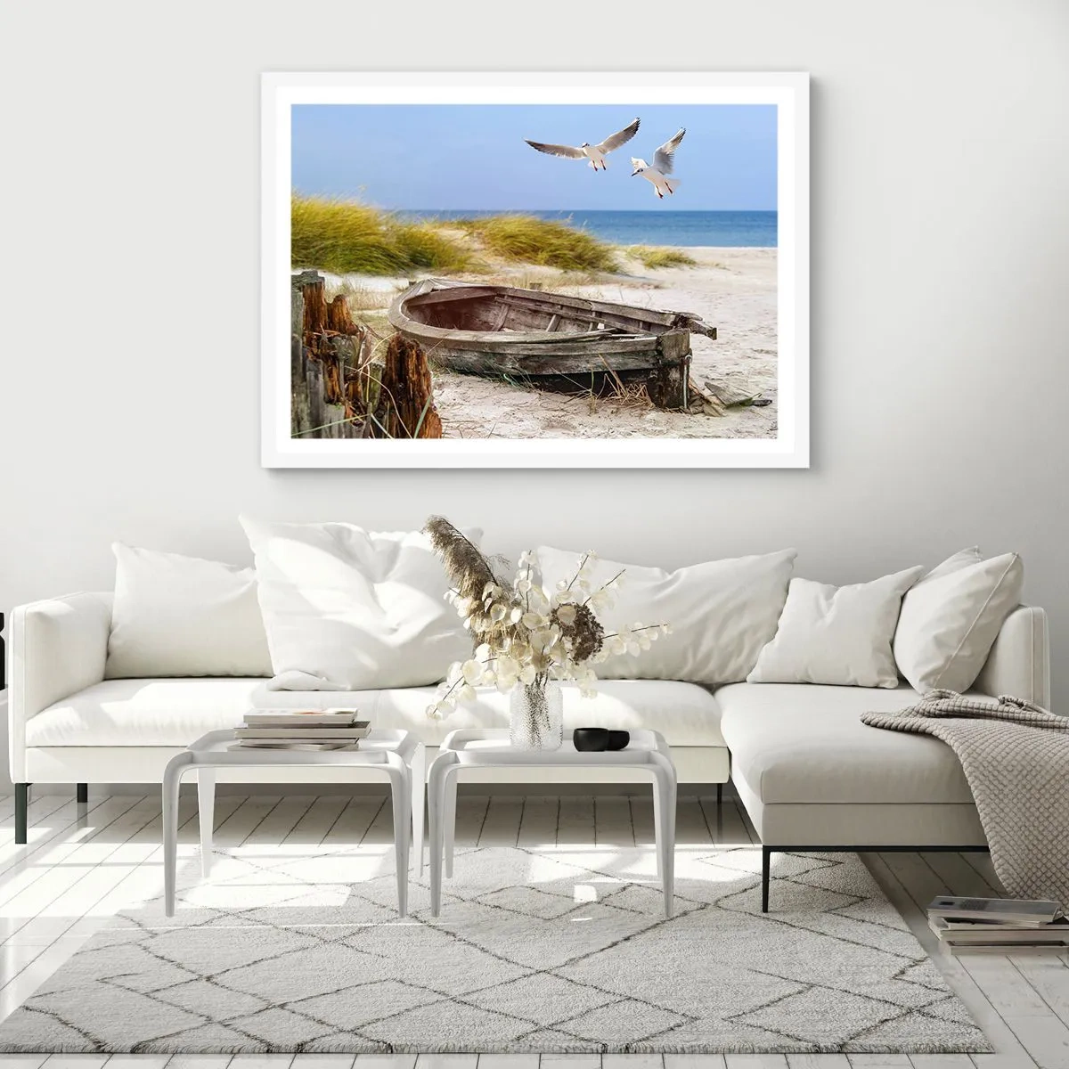 Poster in einem weißen Rahmen - In Wind gebadet - 100x70 cm