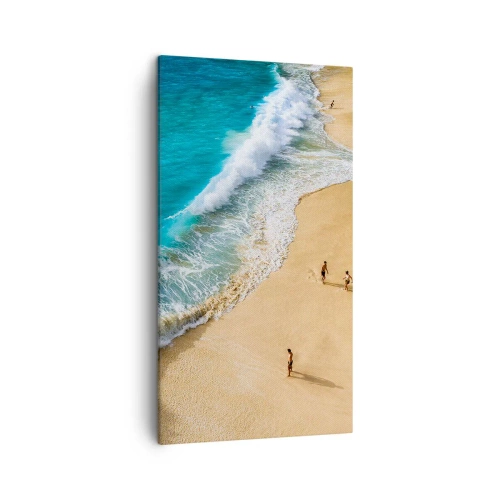 Bild auf Leinwand - Leinwandbild - Und dann die Sonne, der Strand… - 45x80 cm