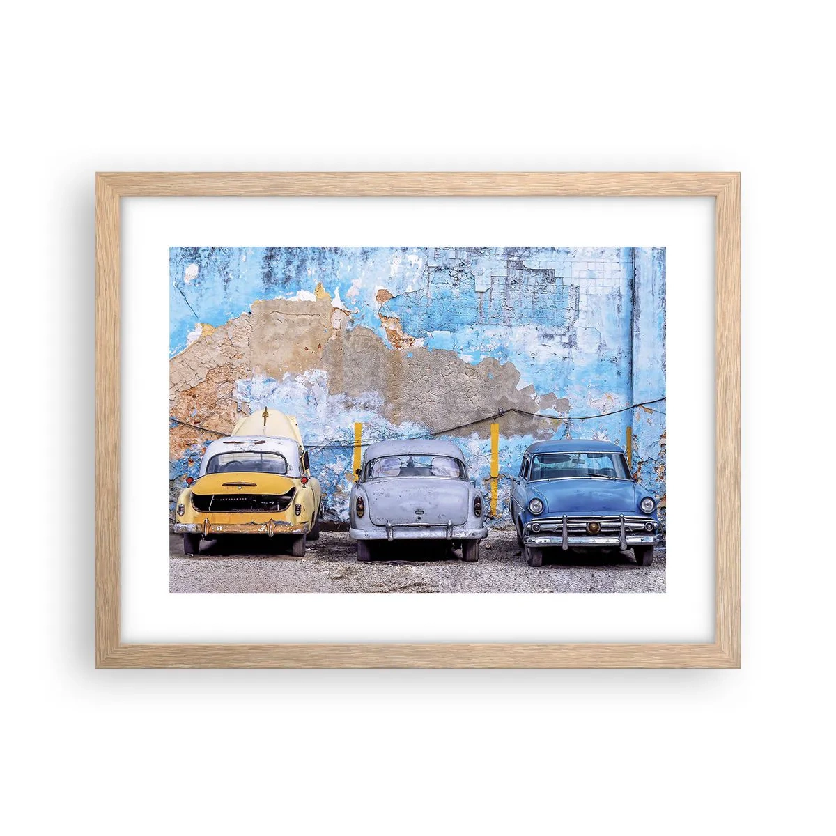 Poster in einem Rahmen aus heller Eiche - Treffen der Veteranen - 40x30 cm