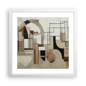 Poster in einem weißen Rahmen - Stadtbild 2.0 - 40x40 cm