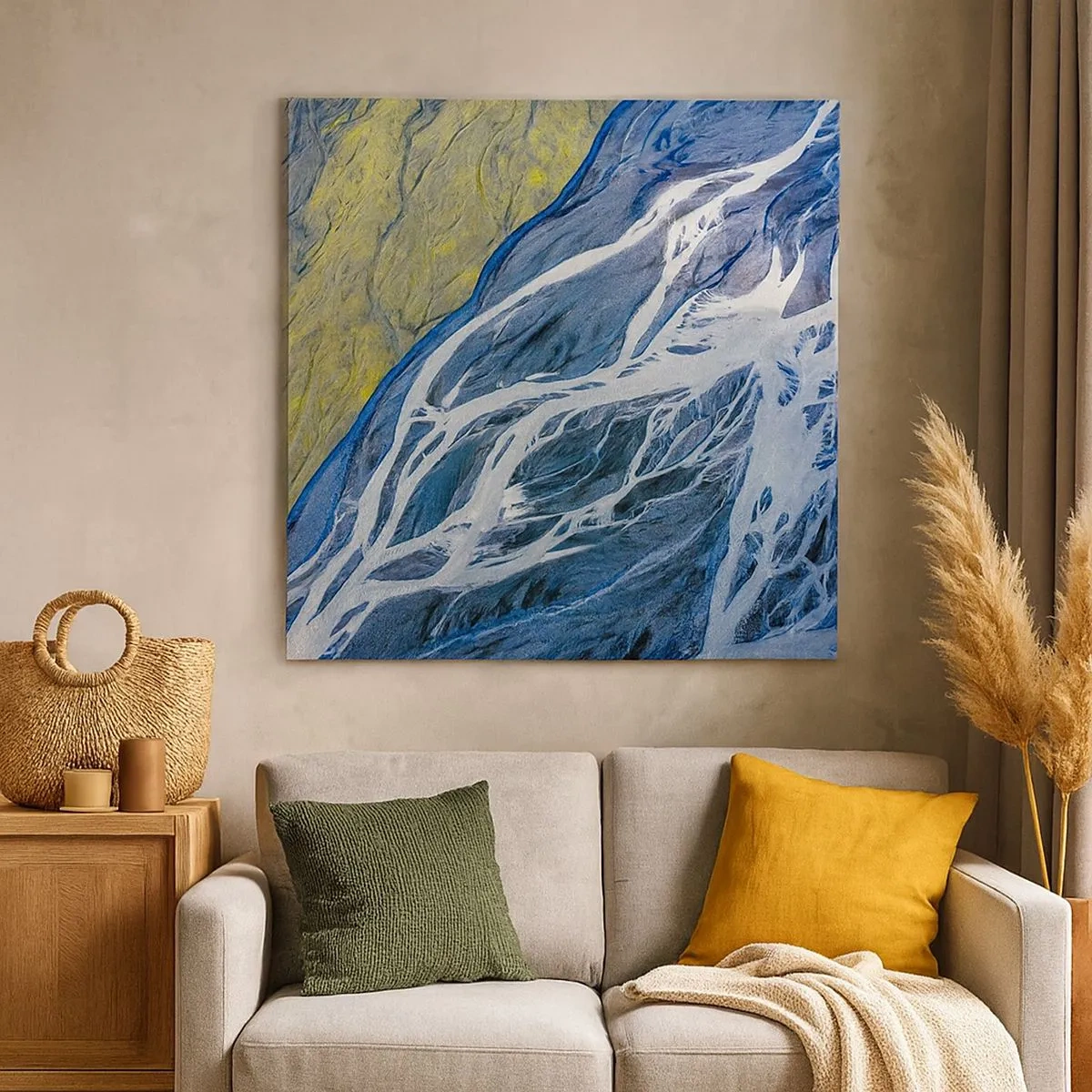 Bild auf Leinwand - Leinwandbild - Felsmalereien der Natur - 30x30 cm