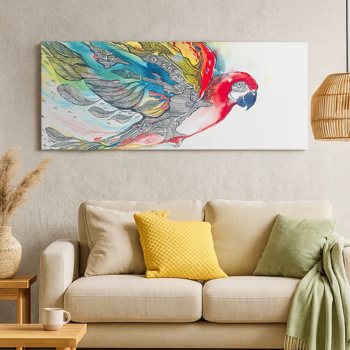 Bild auf Leinwand - Leinwandbild - Leben Sie bunt - 30x30 cm