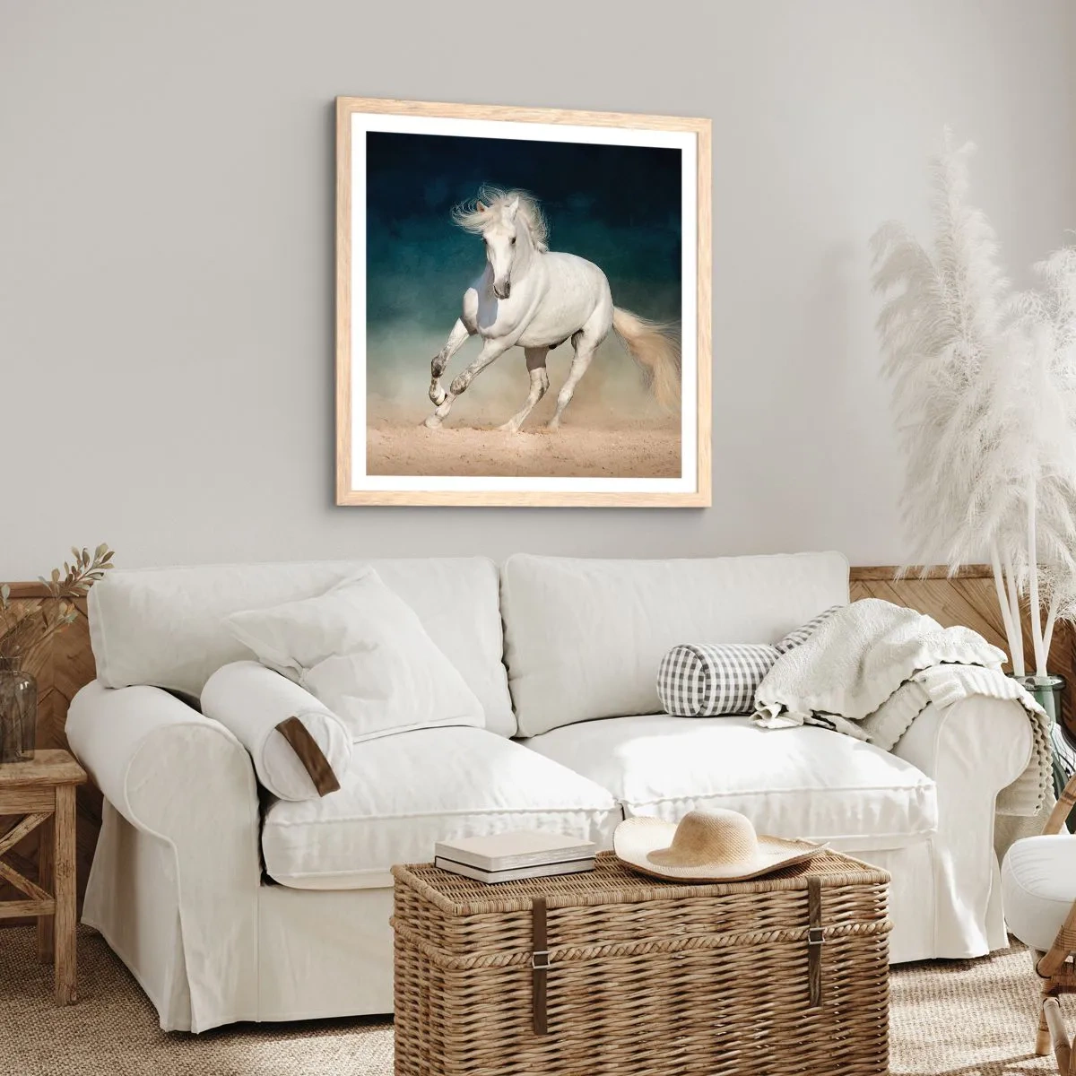 Poster in einem Rahmen aus heller Eiche - Freiheit in ihrem reinen Zustand - 40x40 cm