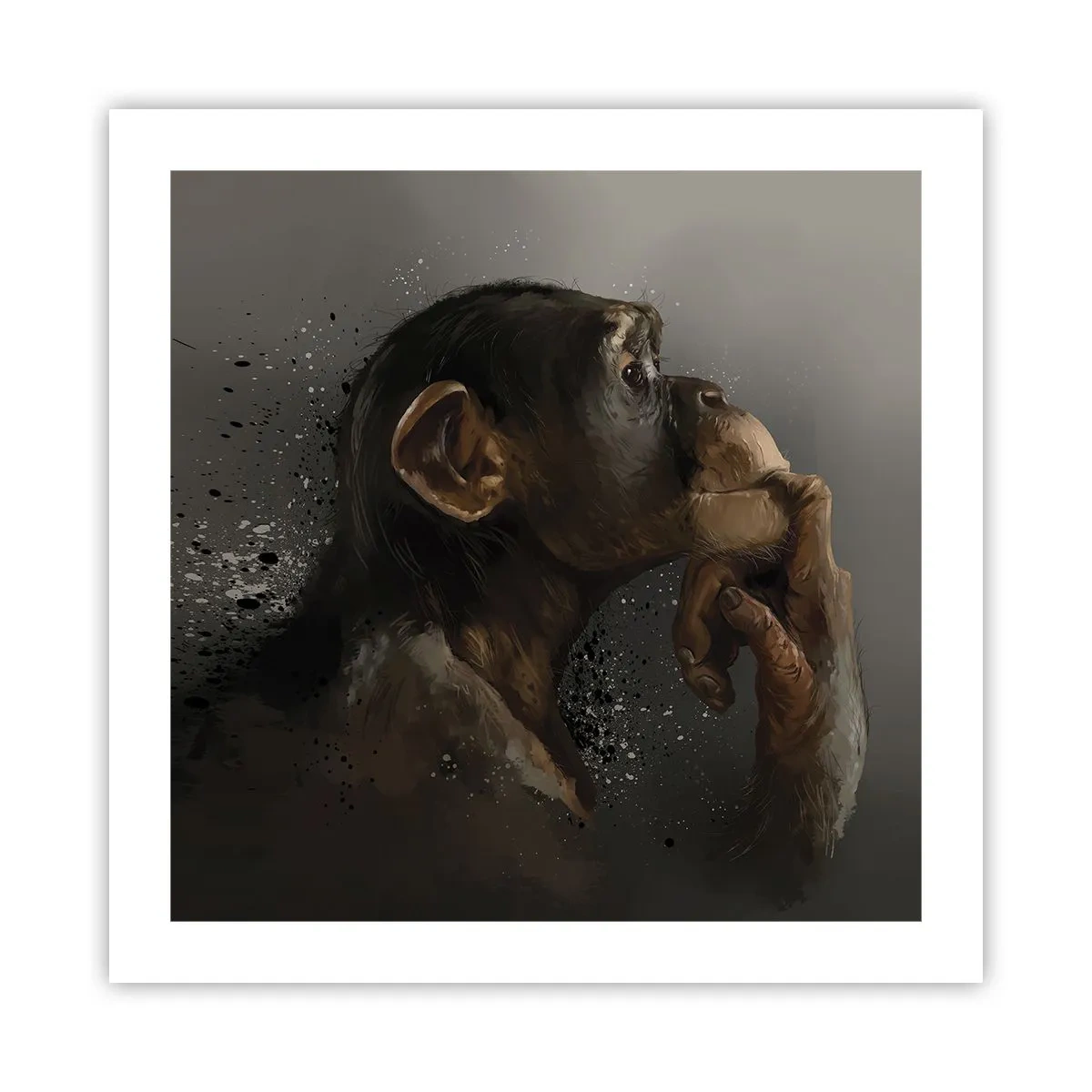 Poster - Sicherlich ein Denker - 50x50 cm