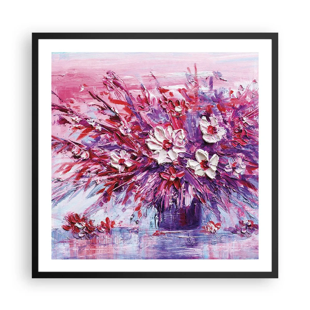 Poster in einem schwarzem Rahmen - Unschuld und Leidenschaft - 60x60 cm